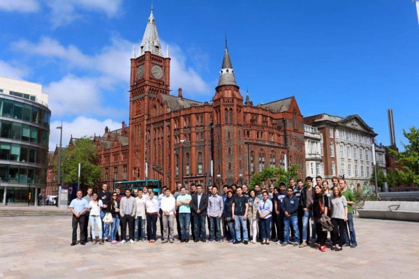 Photograph of the oPAC and LA3NET Fellows with Prof. Carsten P. Welsch and members of his EU Project TEAM.
