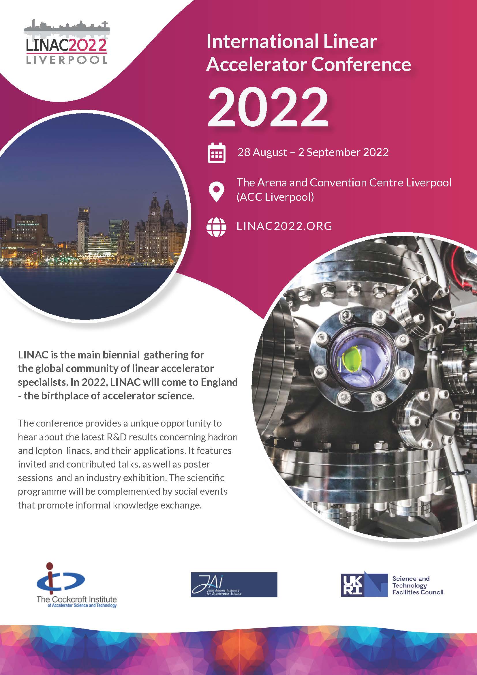LINAC 2022 Conference in Liverpool announced - The Cockcroft Institute