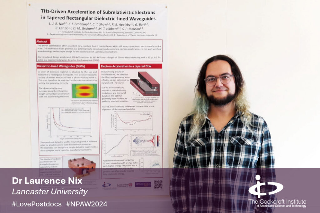 A person standing next to a scientific poster.