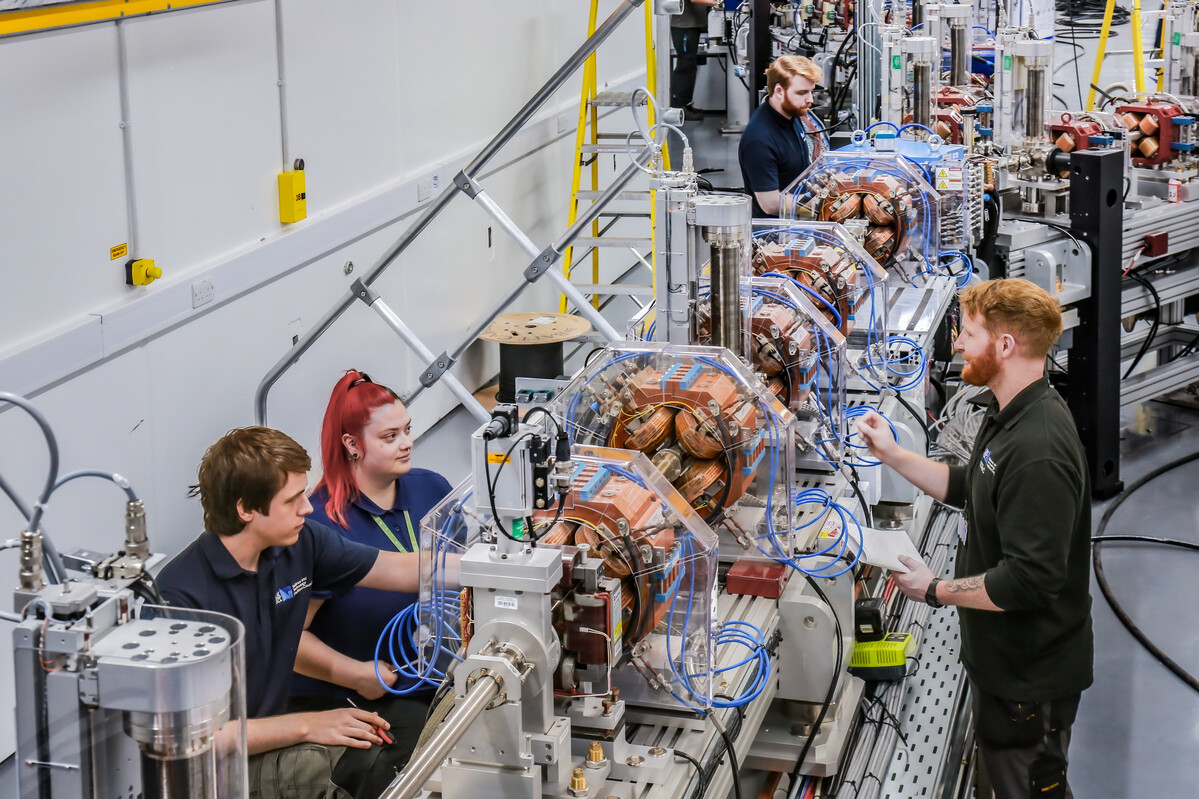 Image of people working on CLARA accelerator.