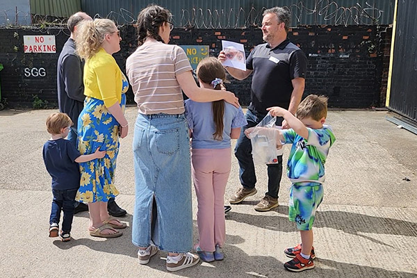 A group of people playing a game.